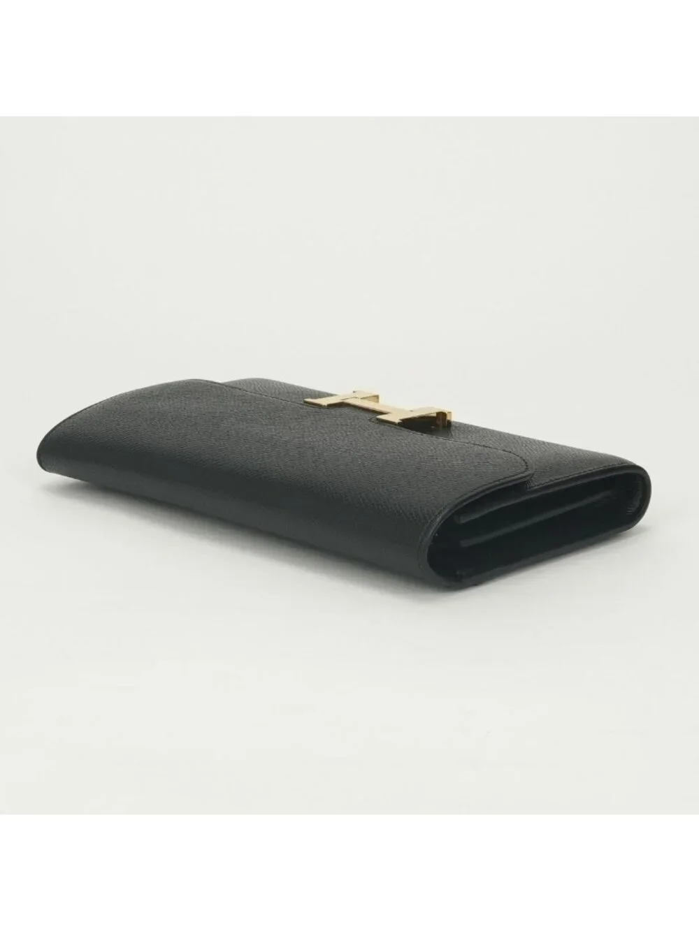 Hermes Constance Wallet Epsom Noir Black Gold Veau